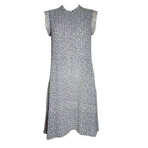 Madewell Dress Womens Size 0 Gray White Floral Lightweight Shirtdress Willowleaf